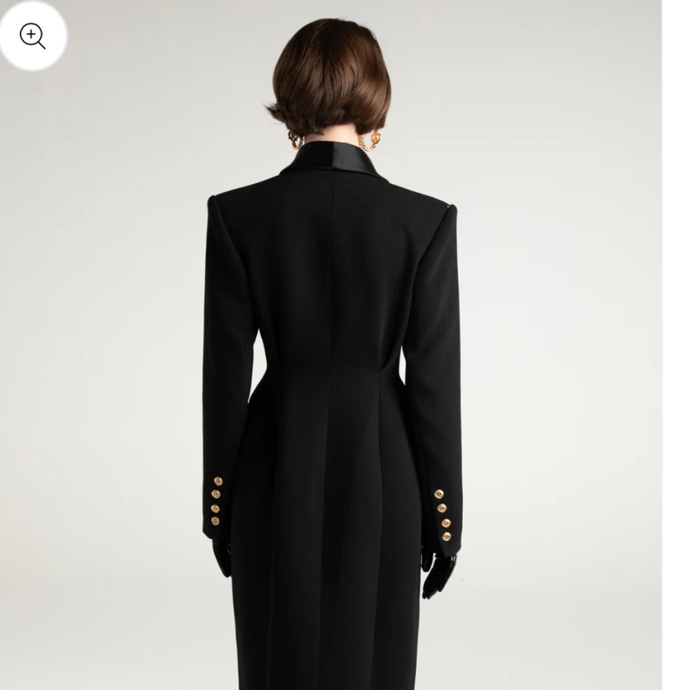 Nana Jacqueline Evie Long Suit Jacket (Black) size L - NWT - Picture 6 of 15